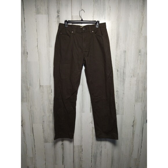 Blue Mountain Canvas Relaxed Fit 5 Pocket Men's Brown Pants Size 32 x 32… - Picture 1 of 10